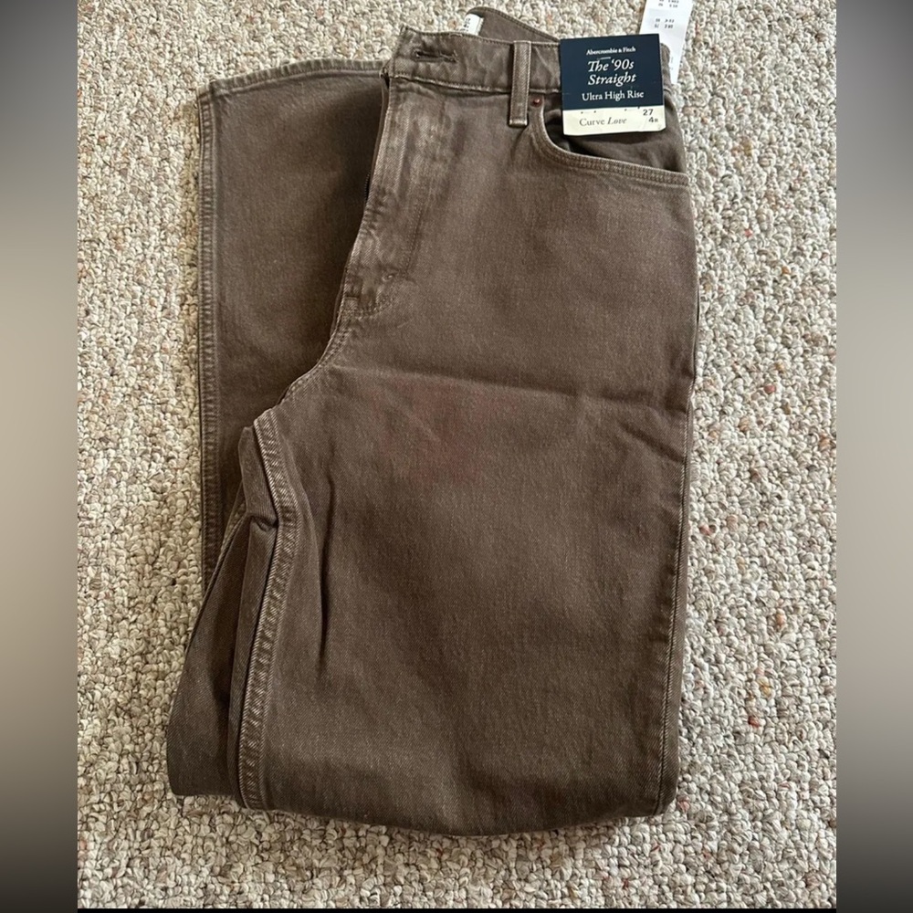 Abercrombie and fitch 90s ultra high rise straight jeans